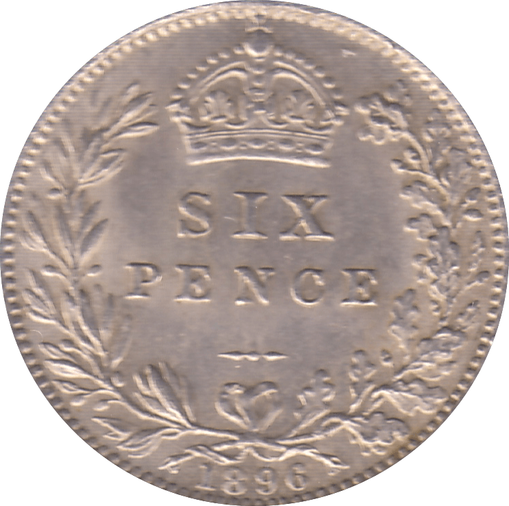 1896 SIXPENCE ( AUNC ) B - Sixpence - Cambridgeshire Coins