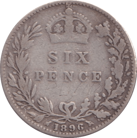 1896 SIXPENCE ( FINE ) - Sixpence - Cambridgeshire Coins