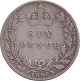1896 SIXPENCE ( FINE ) - Sixpence - Cambridgeshire Coins