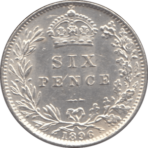 1896 SIXPENCE ( UNC ) 3 - Sixpence - Cambridgeshire Coins