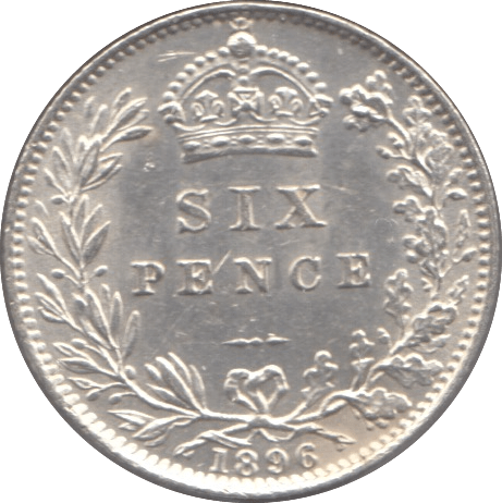 1896 SIXPENCE ( UNC ) 3 - Sixpence - Cambridgeshire Coins