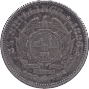1896 SOUTH AFRICA SILVER 2 1/2 SHILLINGS - SILVER WORLD COINS - Cambridgeshire Coins