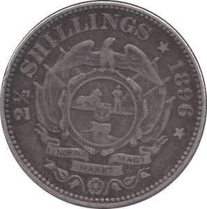 1896 SOUTH AFRICA SILVER 2 1/2 SHILLINGS - SILVER WORLD COINS - Cambridgeshire Coins