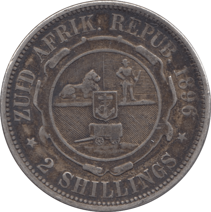 1896 SOUTH AFRICA SILVER 2 SHILLINGS - SILVER WORLD COINS - Cambridgeshire Coins