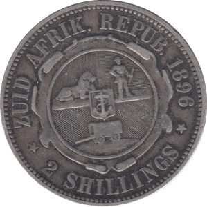 1896 SOUTH AFRICA SILVER 2 SHILLINGS - SILVER WORLD COINS - Cambridgeshire Coins