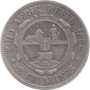 1896 SOUTH AFRICA SILVER 2 SHILLINGS - SILVER WORLD COINS - Cambridgeshire Coins