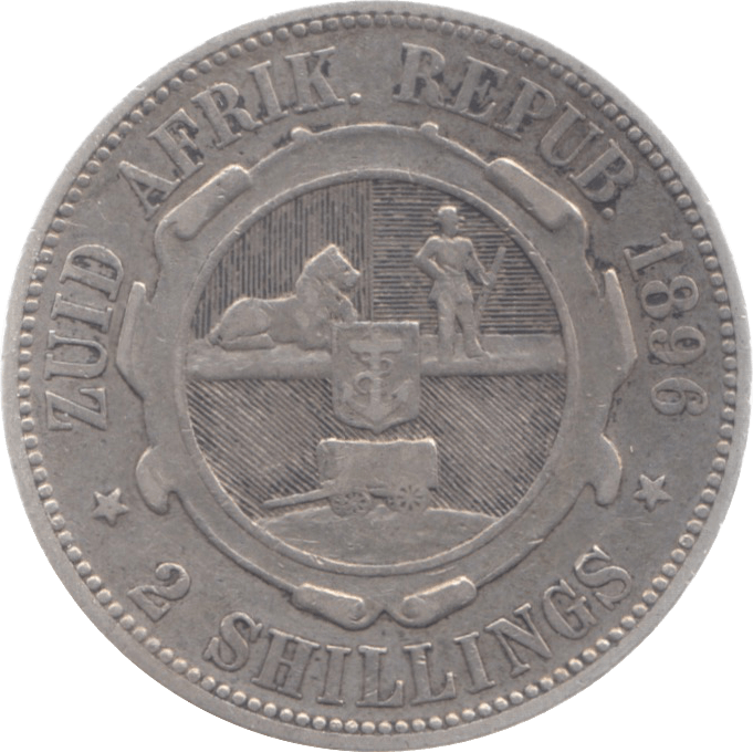 1896 SOUTH AFRICA SILVER 2 SHILLINGS - SILVER WORLD COINS - Cambridgeshire Coins