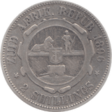 1896 SOUTH AFRICA SILVER 2 SHILLINGS - SILVER WORLD COINS - Cambridgeshire Coins