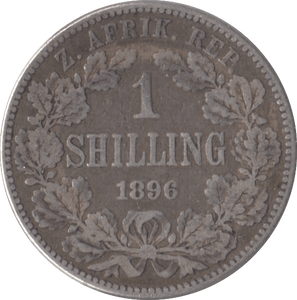 1896 SOUTH AFRICA SILVER ONE SHILLING - SILVER WORLD COINS - Cambridgeshire Coins