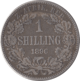 1896 SOUTH AFRICA SILVER ONE SHILLING - SILVER WORLD COINS - Cambridgeshire Coins