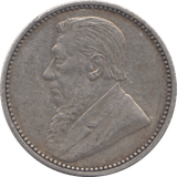 1896 SOUTH AFRICA SILVER SIXPENCE - SILVER WORLD COINS - Cambridgeshire Coins