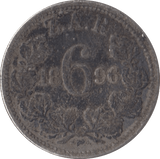 1896 SOUTH AFRICA SILVER SIXPENCE - SILVER WORLD COINS - Cambridgeshire Coins