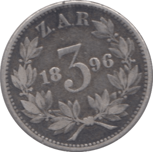 1896 SOUTH AFRICA SILVER THREEPENCE - SILVER WORLD COINS - Cambridgeshire Coins