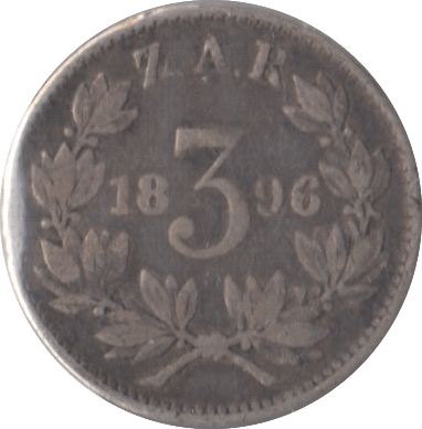 1896 SOUTH AFRICA SILVER THREEPENCE - SILVER WORLD COINS - Cambridgeshire Coins