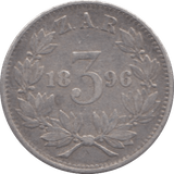 1896 SOUTH AFRICA SILVER THREEPENCE - SILVER WORLD COINS - Cambridgeshire Coins