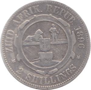 1896 SOUTH AFRICA SILVER TWO SHILLINGS - SILVER WORLD COINS - Cambridgeshire Coins
