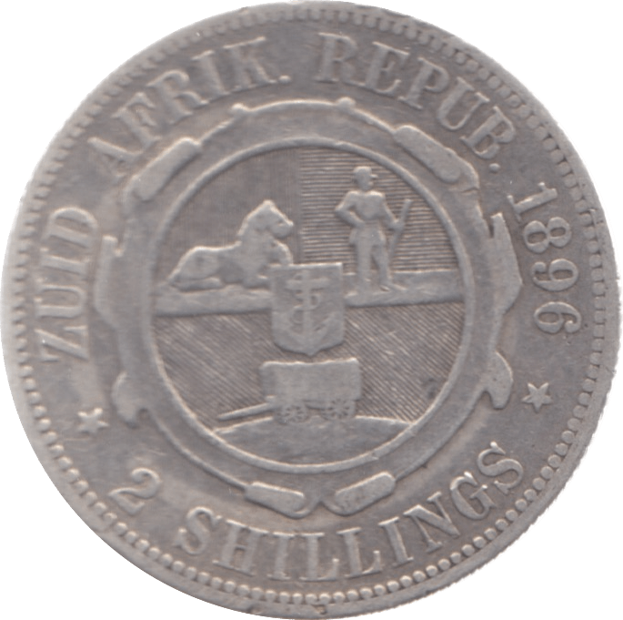 1896 SOUTH AFRICA SILVER TWO SHILLINGS - SILVER WORLD COINS - Cambridgeshire Coins