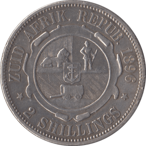 1896 SOUTH AFRICA SILVER TWO SHILLINGS - SILVER WORLD COINS - Cambridgeshire Coins