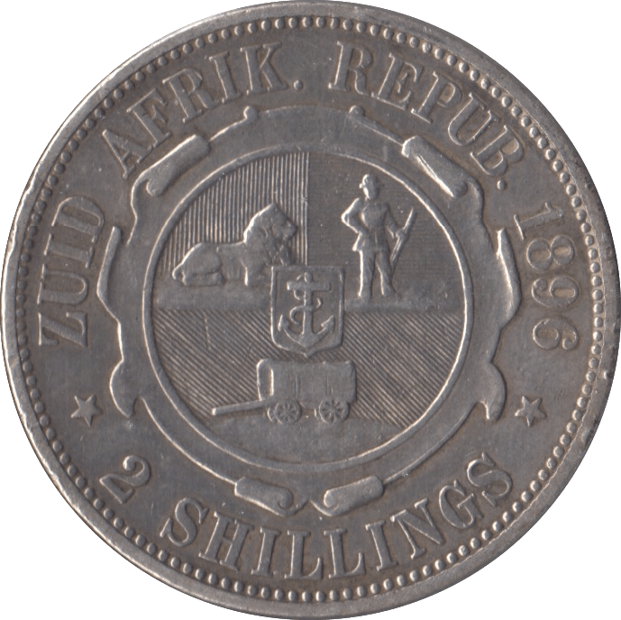 1896 SOUTH AFRICA SILVER TWO SHILLINGS - SILVER WORLD COINS - Cambridgeshire Coins