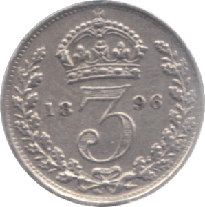 1896 THREEPENCE ( EF ) - Threepence - Cambridgeshire Coins