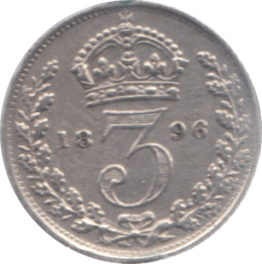 1896 THREEPENCE ( EF ) - Threepence - Cambridgeshire Coins