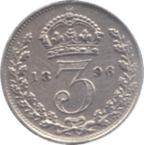 1896 THREEPENCE ( EF ) - Threepence - Cambridgeshire Coins