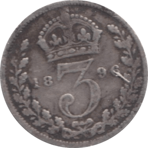 1896 THREEPENCE ( FINE ) - Threepence - Cambridgeshire Coins