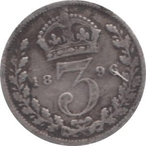 1896 THREEPENCE ( FINE ) - Threepence - Cambridgeshire Coins