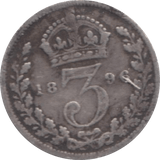 1896 THREEPENCE ( FINE ) - Threepence - Cambridgeshire Coins