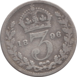 1896 THREEPENCE ( FINE ) - Threepence - Cambridgeshire Coins