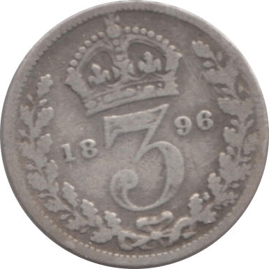 1896 THREEPENCE ( FINE ) - Threepence - Cambridgeshire Coins