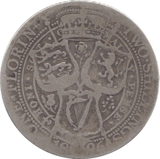 1896 TWO SHILLINGS ( FAIR ) 11 - Florin - Cambridgeshire Coins