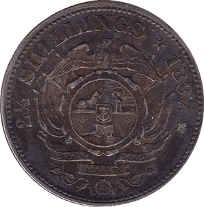 1897 2 1/2 SHILLING SOUTH AFRICA SILVER ( AUNC ) - SILVER WORLD COINS - Cambridgeshire Coins