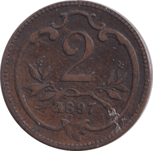 1897 2 HELLER - WORLD COINS - Cambridgeshire Coins