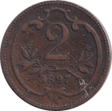 1897 2 HELLER - WORLD COINS - Cambridgeshire Coins