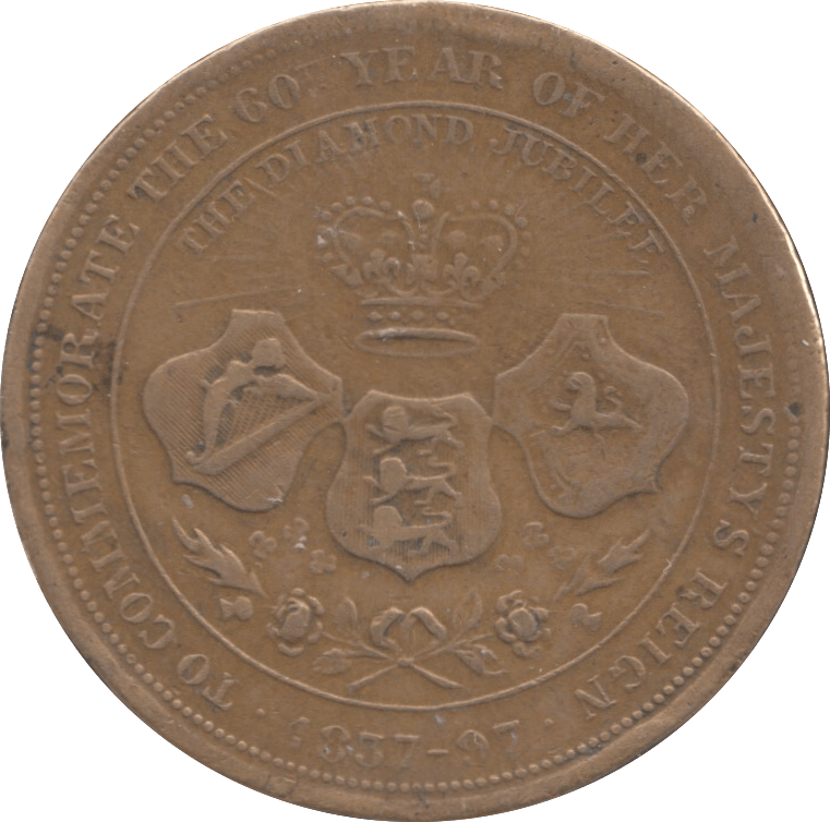 1897 60 YEARS OF REIGN MEDALLION - MEDALLIONS - Cambridgeshire Coins