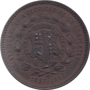 1897 60 YEARS REIGN MEDALLION - MEDALLIONS - Cambridgeshire Coins