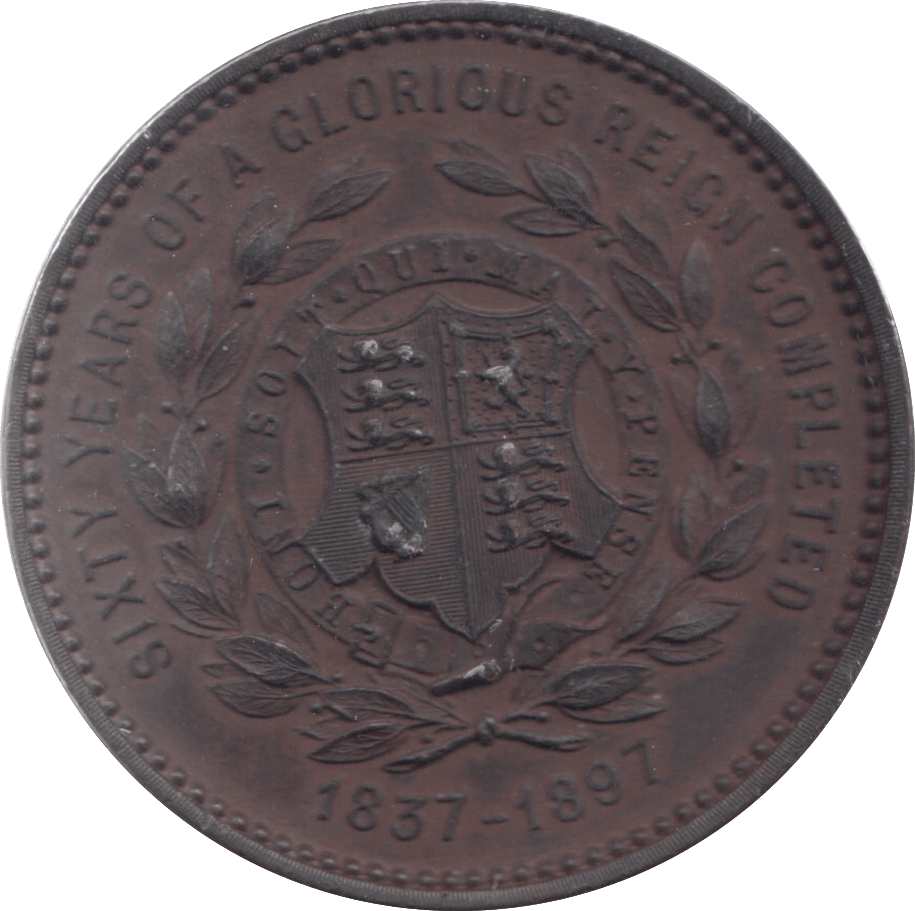 1897 60 YEARS REIGN MEDALLION - MEDALLIONS - Cambridgeshire Coins