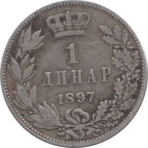 1897 .835 SILVER DINAR SERBIA REF H37 - Token - Cambridgeshire Coins