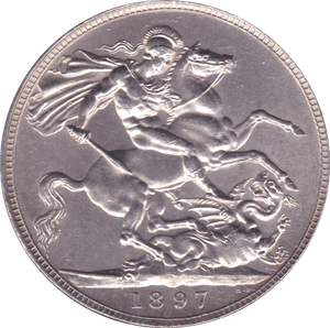 1897 CROWN ( AUNC ) LX - Crown - Cambridgeshire Coins