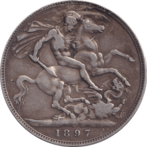 1897 CROWN ( FINE ) LX - Crown - Cambridgeshire Coins