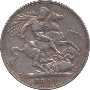 1897 CROWN ( GF ) LXI 9 - Crown - Cambridgeshire Coins