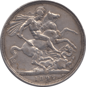 1897 CROWN ( GVF ) LXI 8 - Crown - Cambridgeshire Coins