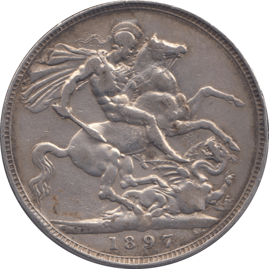 1897 CROWN ( GVF ) LXI 8 - Crown - Cambridgeshire Coins