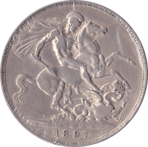 1897 CROWN ( VF ) LX B - Crown - Cambridgeshire Coins