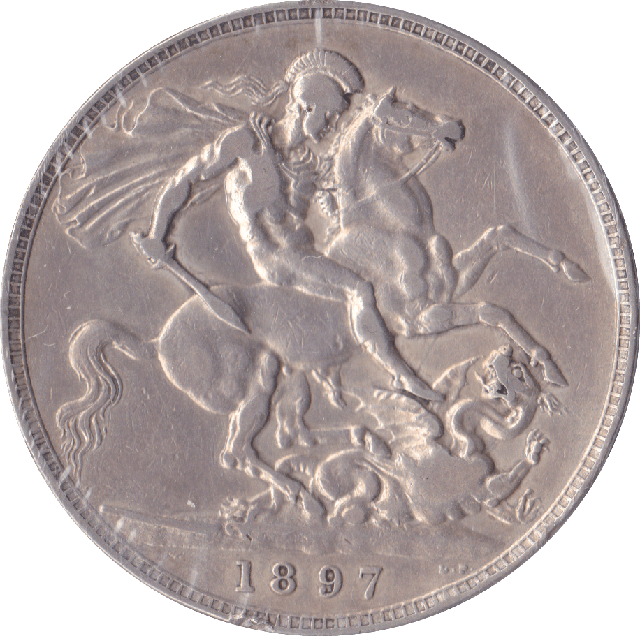 1897 CROWN ( VF ) LX B - Crown - Cambridgeshire Coins