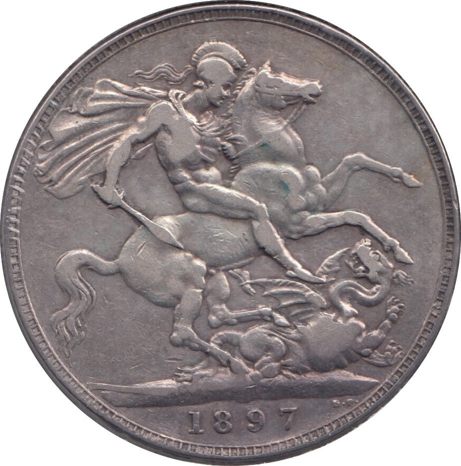 1897 CROWN ( VF ) LXI - CROWN - Cambridgeshire Coins