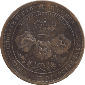 1897 DIAMOND JUBILEE MEDAL - WORLD COINS - Cambridgeshire Coins