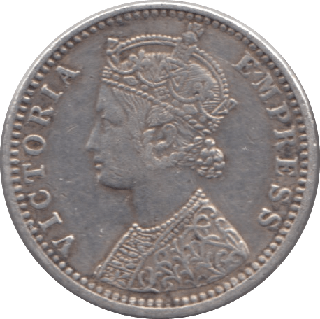 1897 EAST INDIA COMPANY QUARTER RUPEE - WORLD SILVER COINS - Cambridgeshire Coins