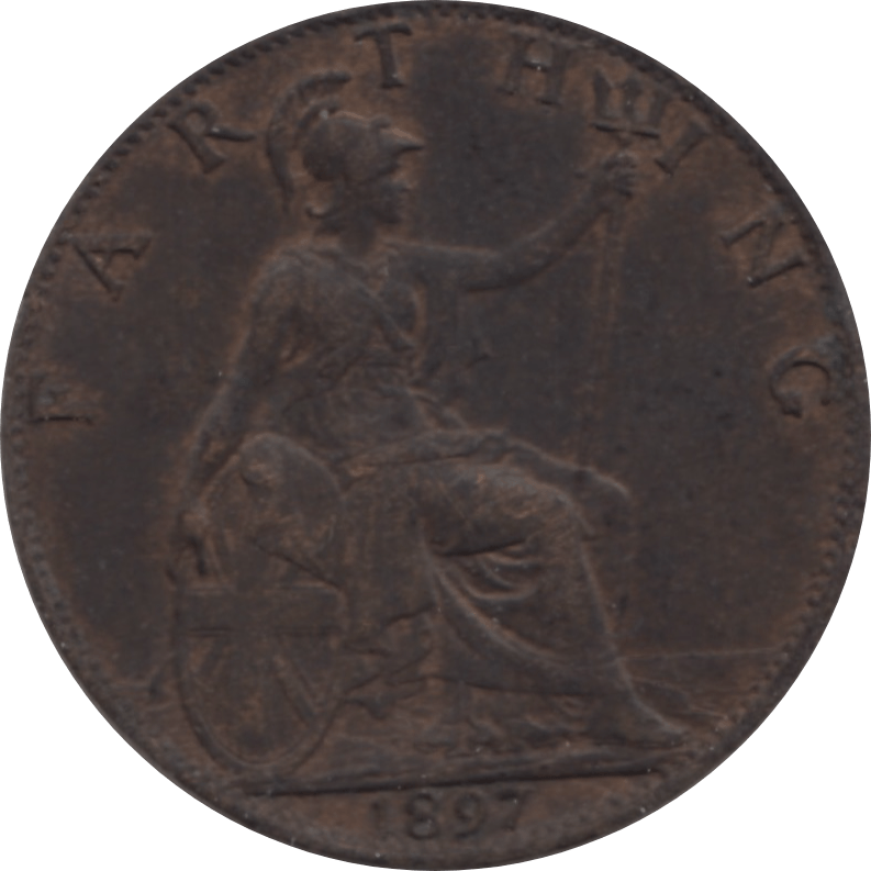 1897 FARTHING 2 ( EF ) 58 - Farthing - Cambridgeshire Coins